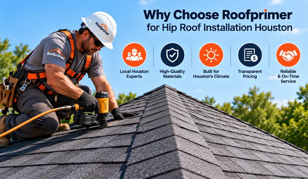 Why Choose Roofprimer for Hip Roof Installation Houston