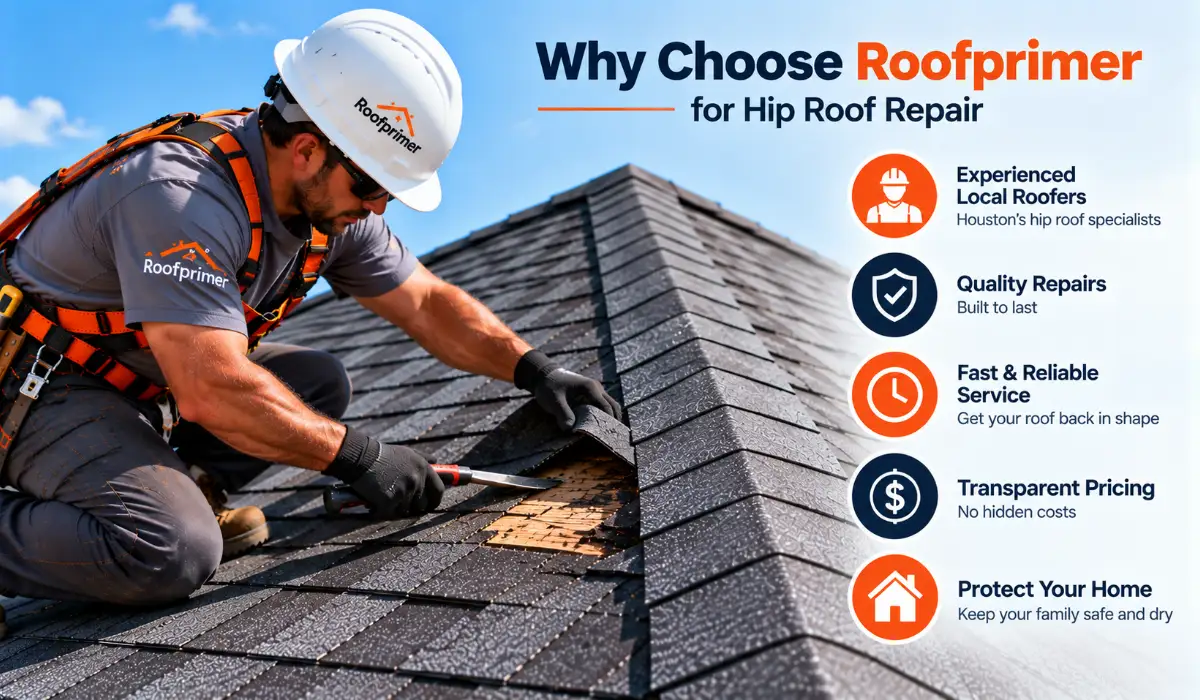 Hip Roof Repair Houston, TX | Roofprimer 2 Why Choose Roofprimer for Hip Roof Repair