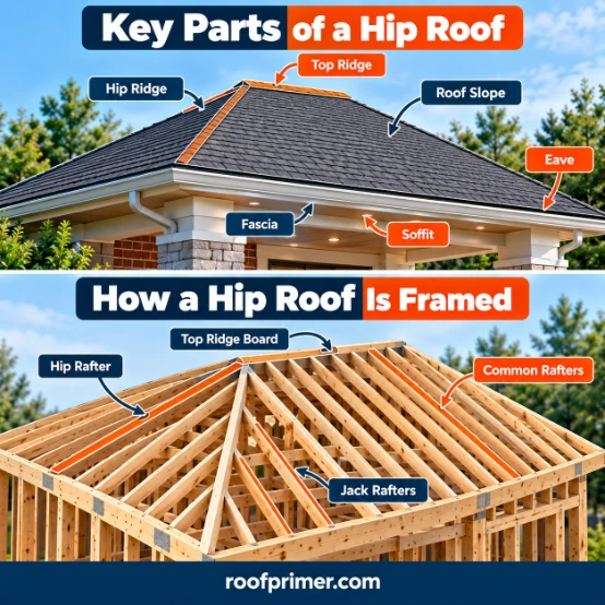 Hip Roof Parts and Framing Guide