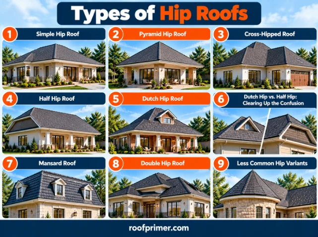 8 Types of Hip Roofs