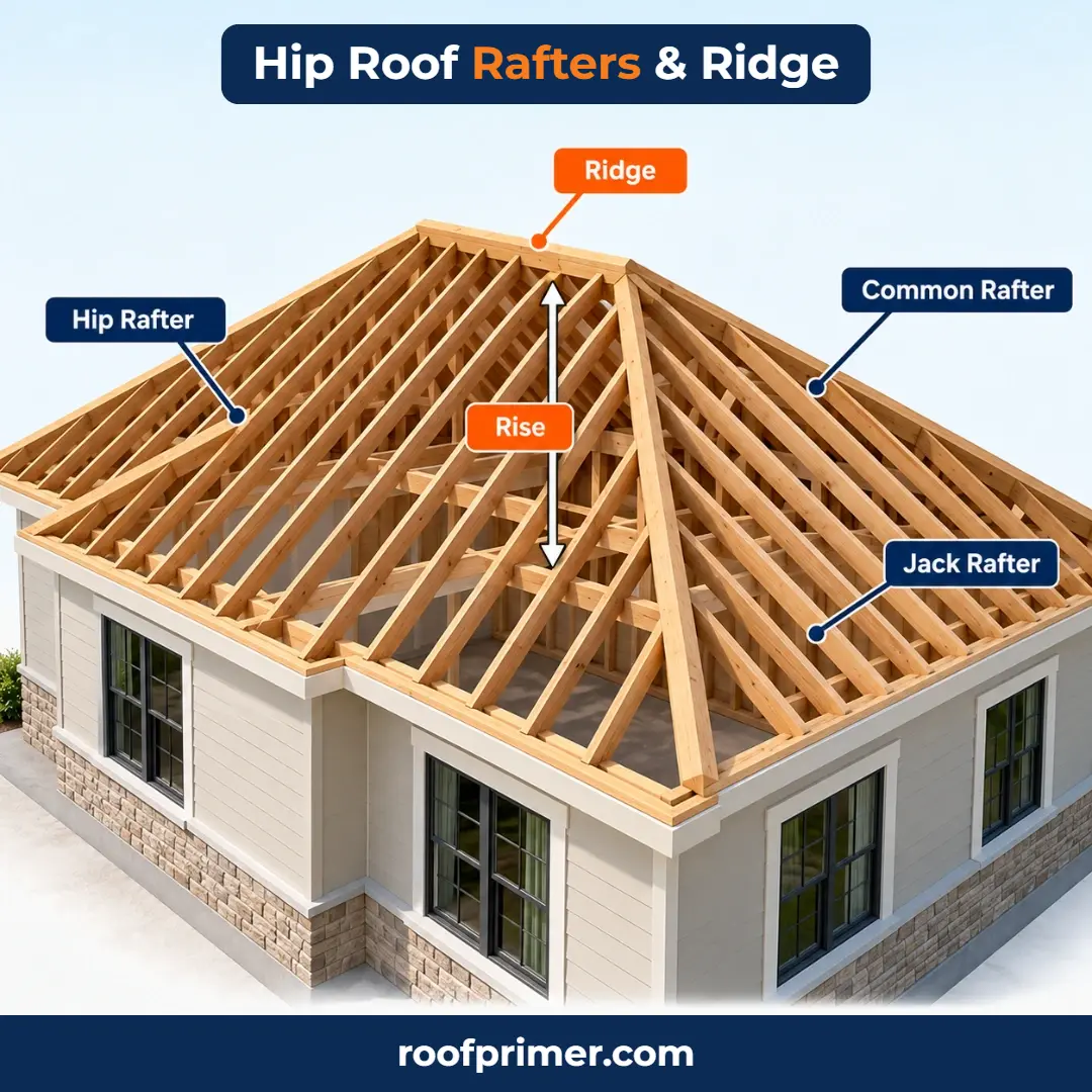 Hip Roof Dimensions: Rise, Ridge and Rafters hip roof dimensions rise ridge and rafters