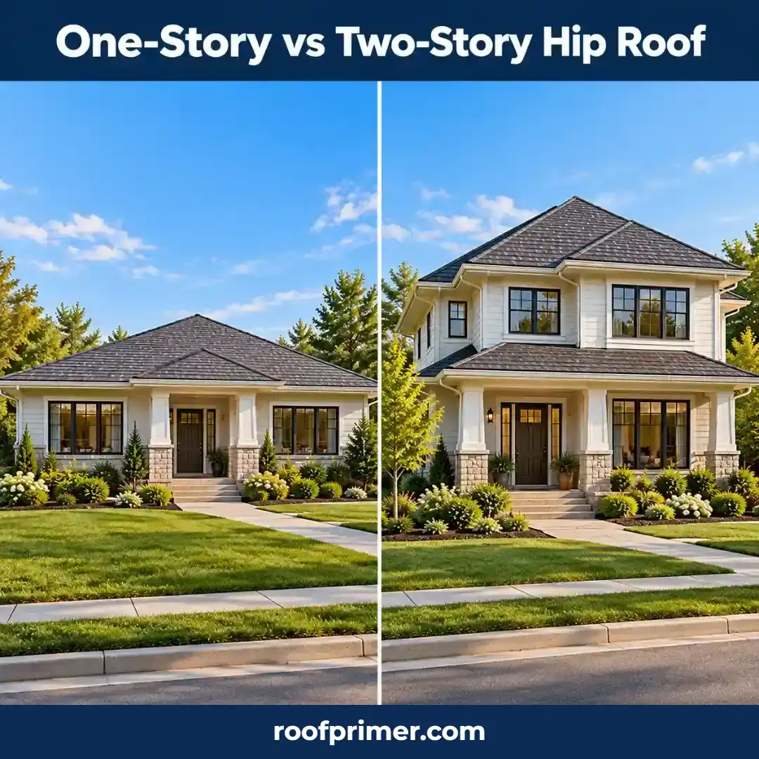 One-Story vs Two-Story Hip Roof Homes one story vs two story hip roof homes