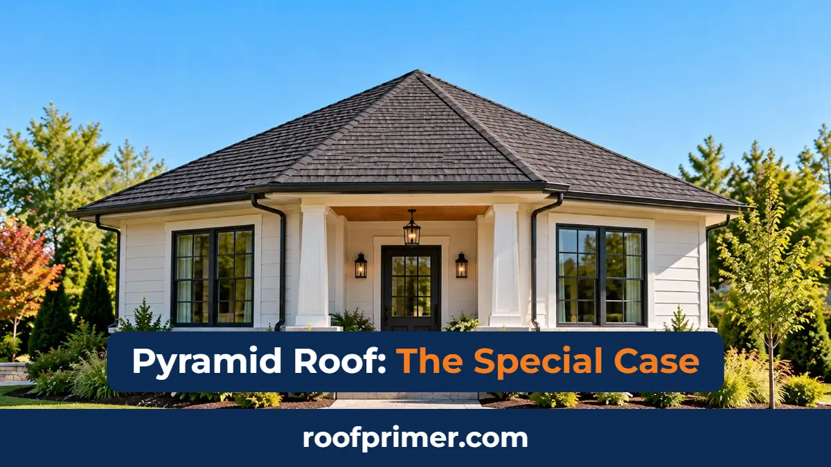 Pyramid Roofs: The Special Case pyramid hip roof with four slopes meeting at one peak